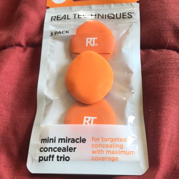 ✨🆕Real Techniques 3 Pack Mini Miracle Concealer Puff Trio Set!BNIP!🧡✨ - Picture 3 of 11